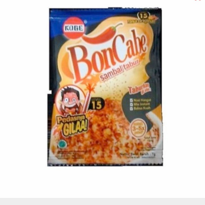 

makanan kobe boncabe sambal tabur ori lv 15 7gr (24pc)
