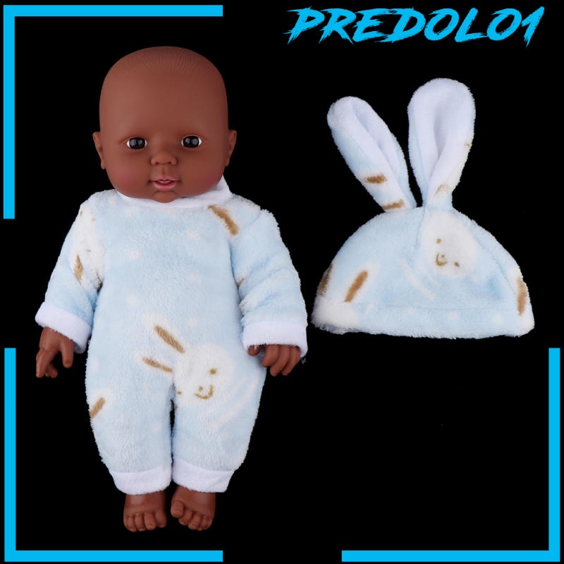 (Predolo1) Mainan Boneka Bayi Reborn Afrika Amerika 30cm Bahan Full Vinyl Untuk Hadiah Natal