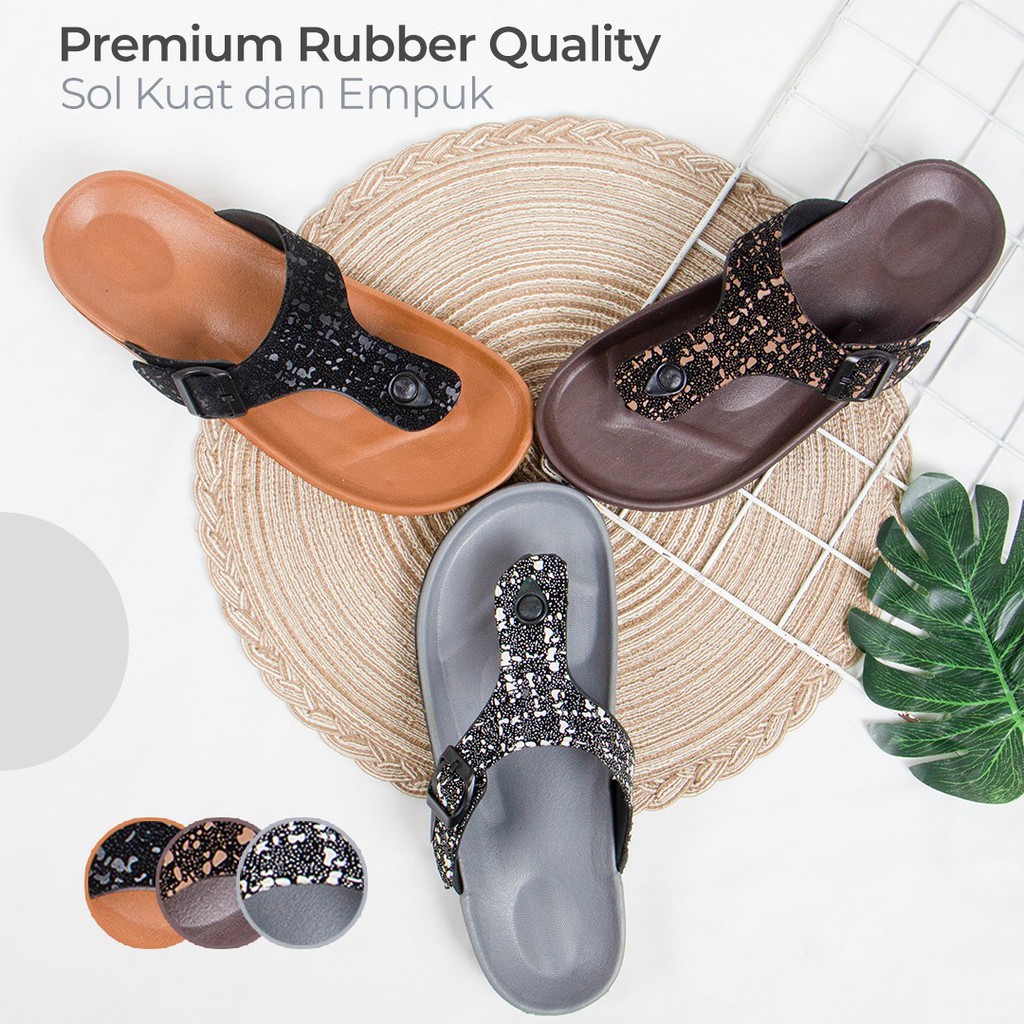 SANDAL JEPIT KULIT (Pria/Unisex) Sendal Jepit Sendal Kulit Pria Sendal Unisex