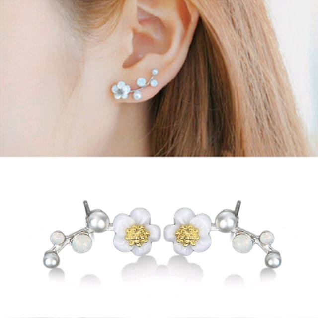 ANTING KOREA  ANTING MOTIF BUNGA MUTIARA / MOTIF BINTANG