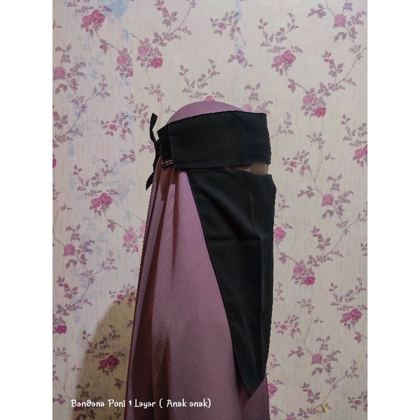 NIQOB BANDANA PONI 1 LAYAR ANAK ANAK