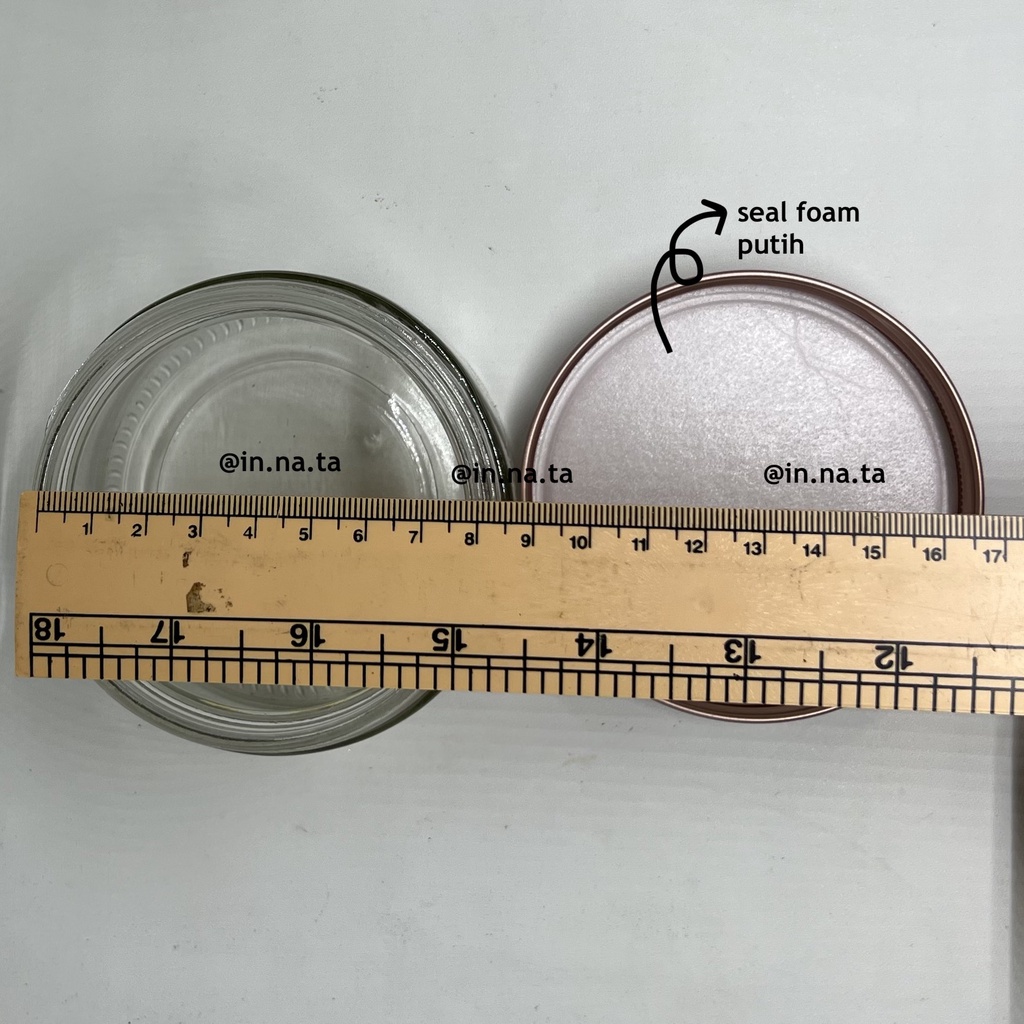 250ml, 400ml, 500ml, 750ml Toples Jar Kaca + Tutup Aluminum, Retto Straight Glass Jar Kue, Es Krim, Peach Gum