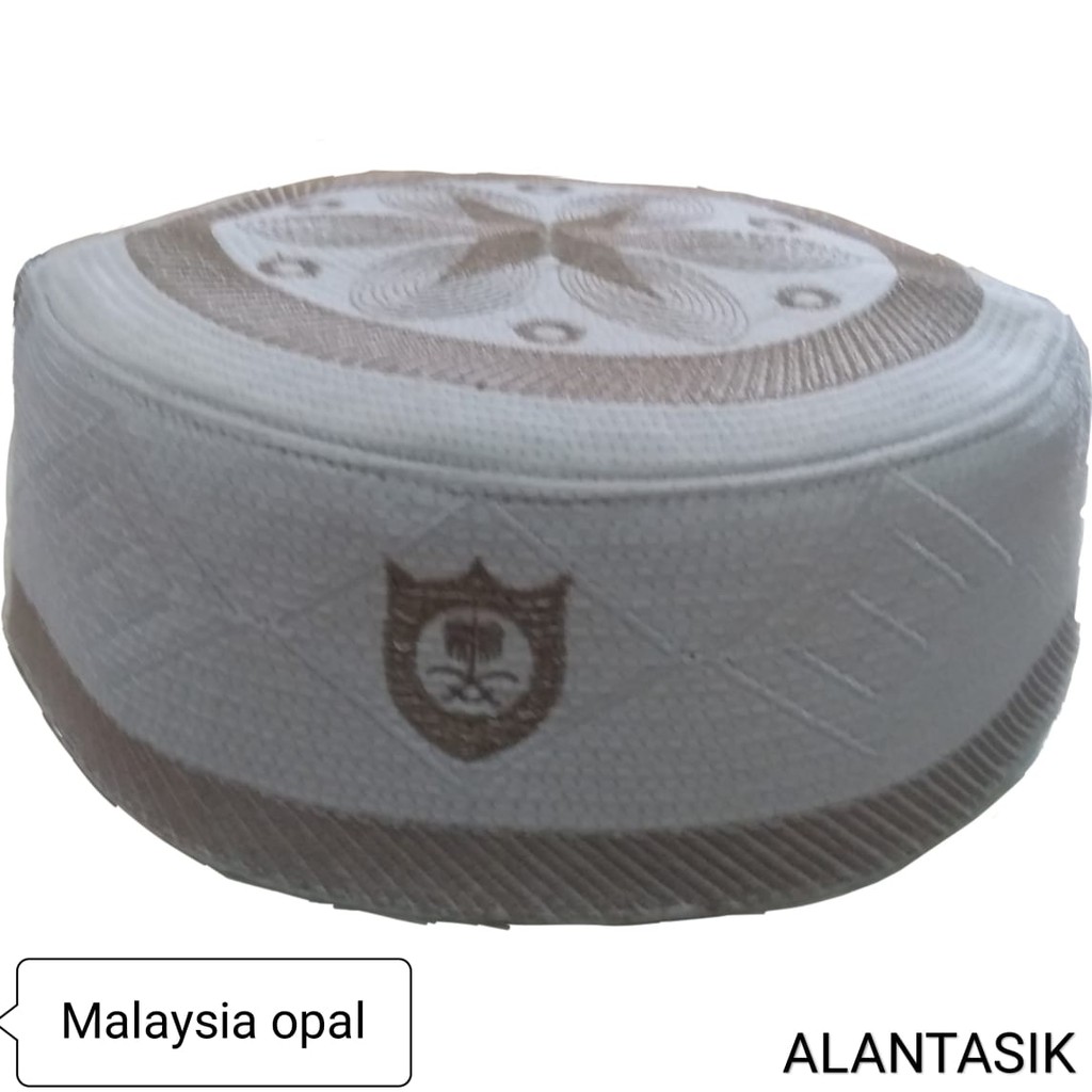 peci malaysia opal putih / kopiah bordir /kopeah tasiik R.24