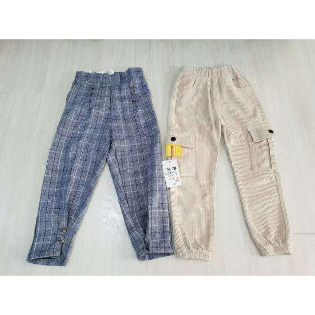 Celana kotak / celana serut/celana joger anak perempuan