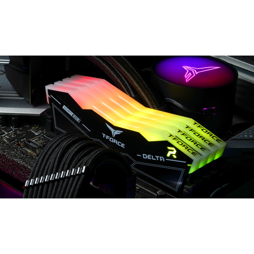 Team Delta RGB DDR5 PC51200 6400MHz Dual Channel 32GB (2x16GB) Black