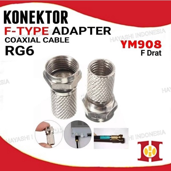 Konektor Jack Connector F RG 6 Press Compression RG6 Compress PPC EX6