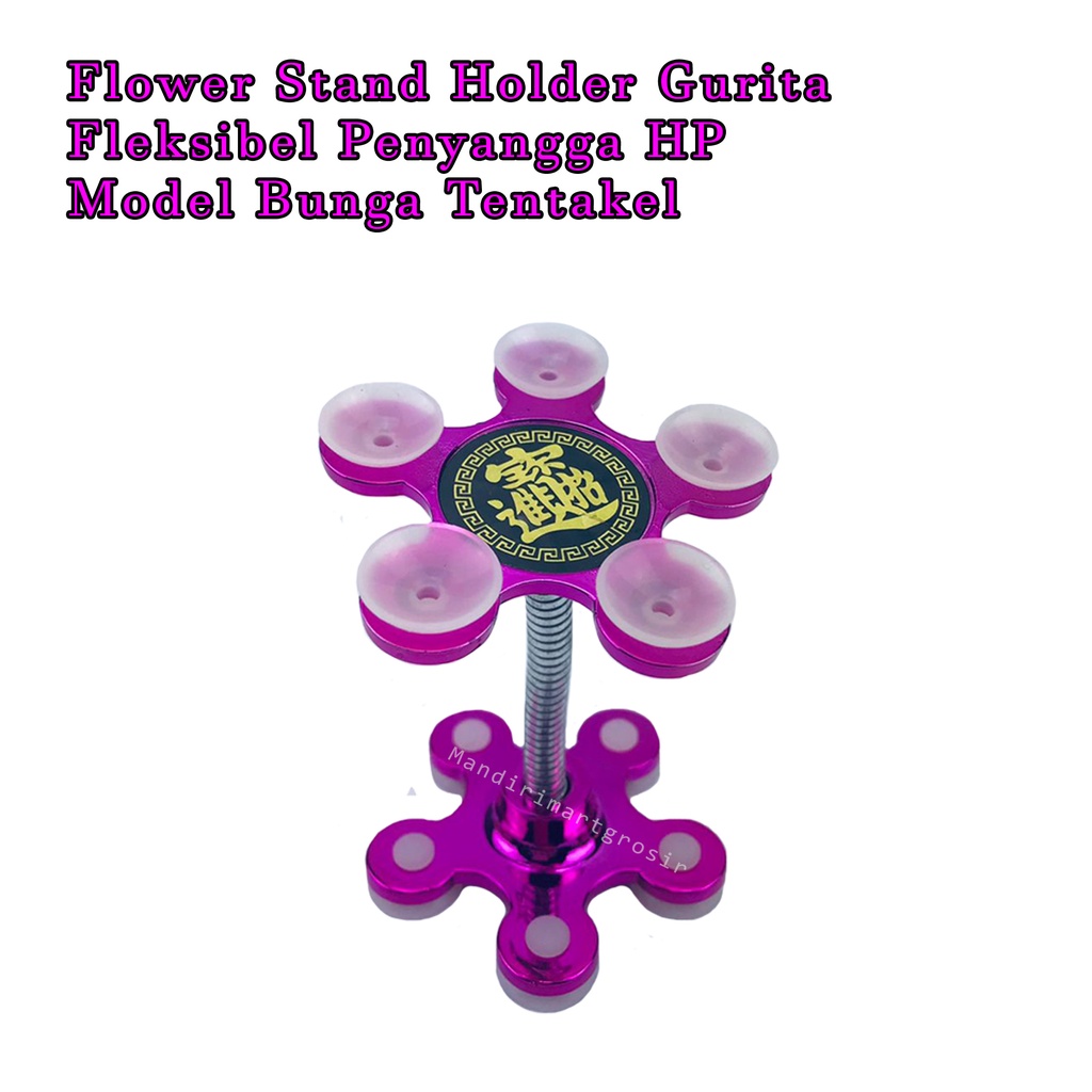 Flower Stand Holder Gurita* Fleksibel *Penyangga HP * Model Bunga Tentakel