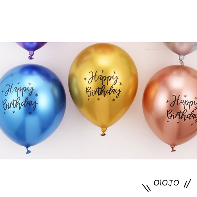 COD 12inchi Balon Latex Tulisan Happy Birthday Korea 1PCS