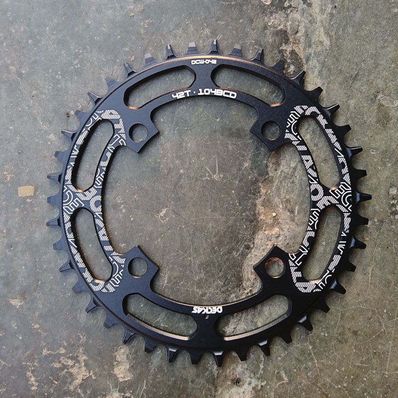 Chainring Deckas Round 104 BCD Narrow Wide 40T 42T