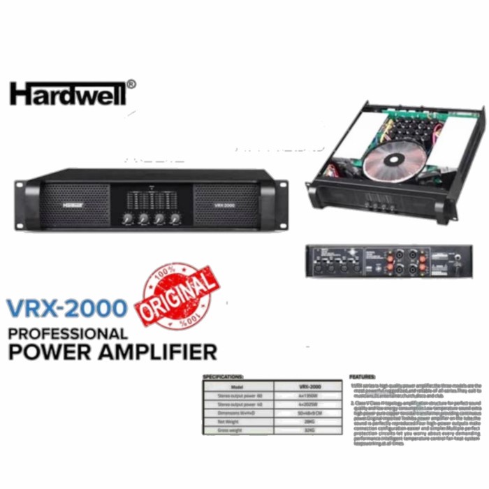 Power audio original hardwell vrx 2000 power hardwell vrx2000