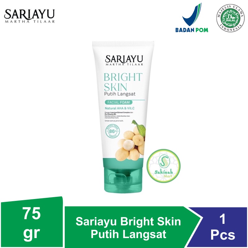 Sariayu Bright Skin Putih Langsat Facial Foam 75gr