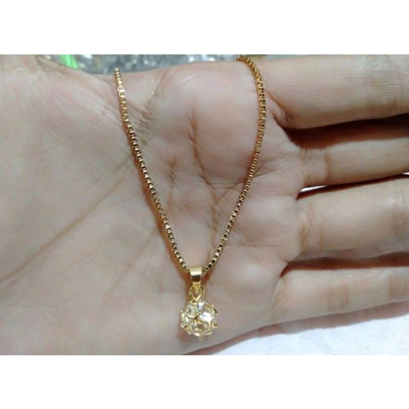 perhiasan xuping kalung liontin permata cantik