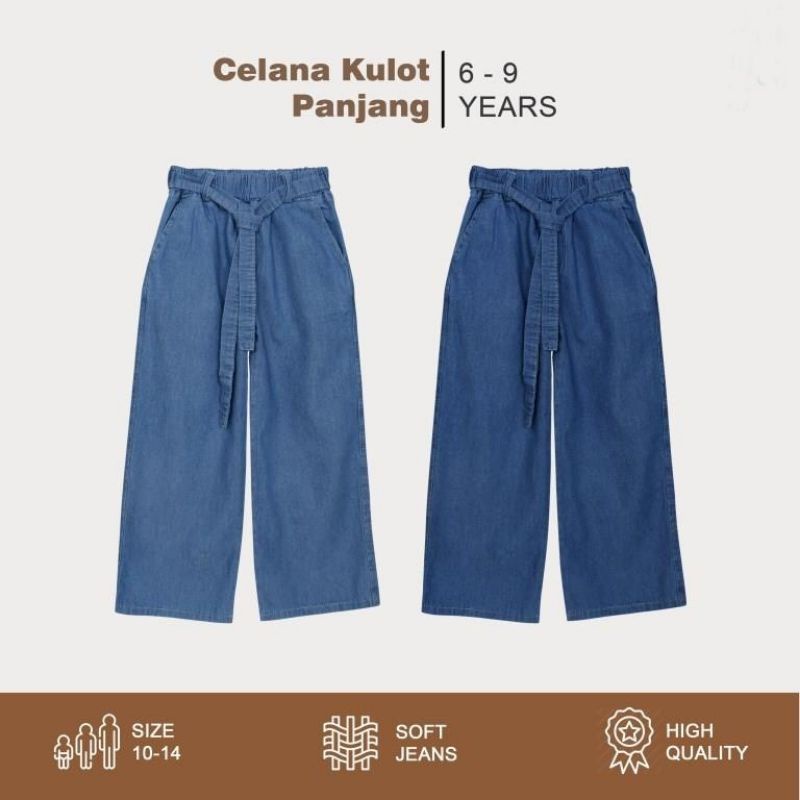 Kulot jeans anak Perempuan , Celana panjang lepis anak cewek