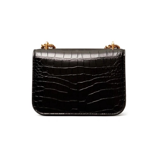 Tory Burch Eleanor 19 Black Crocodile