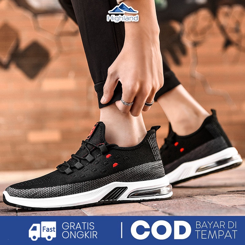 Highland Sepatu Pria Sneakers Casual Sepatu Olahraga Running Shoes Sepatu Sport Cowok MR502