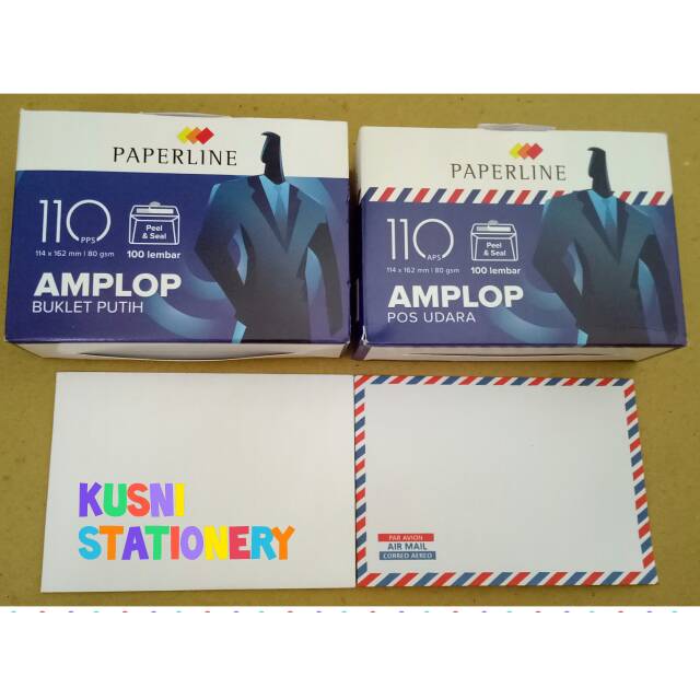 

Amplop Paperline Putih Polos 110 / Air Mail 110 isi 100 pcs
