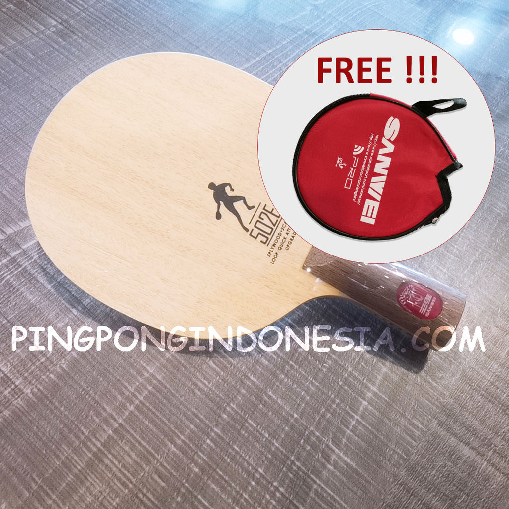 SANWEI 502E - PENHOLD - Blade/Kayu Pingpong Tenis Meja Bat Bet