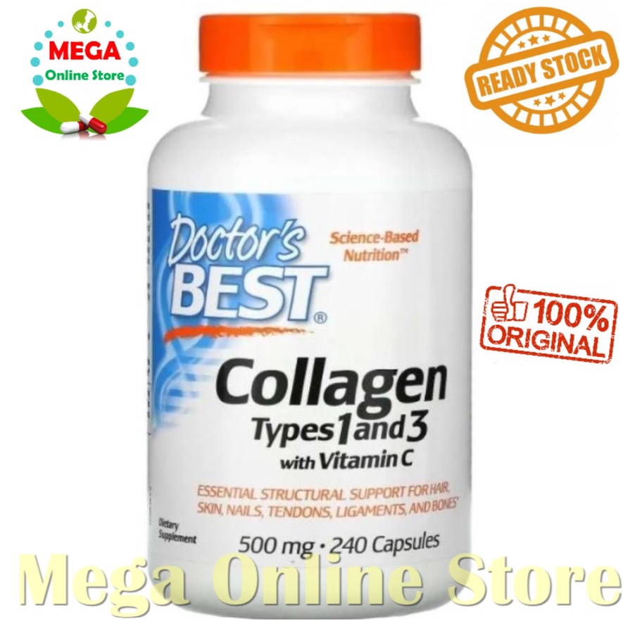 Doctor's Best Collagen Types 1 and 3 with Vitamin C 240 Caps