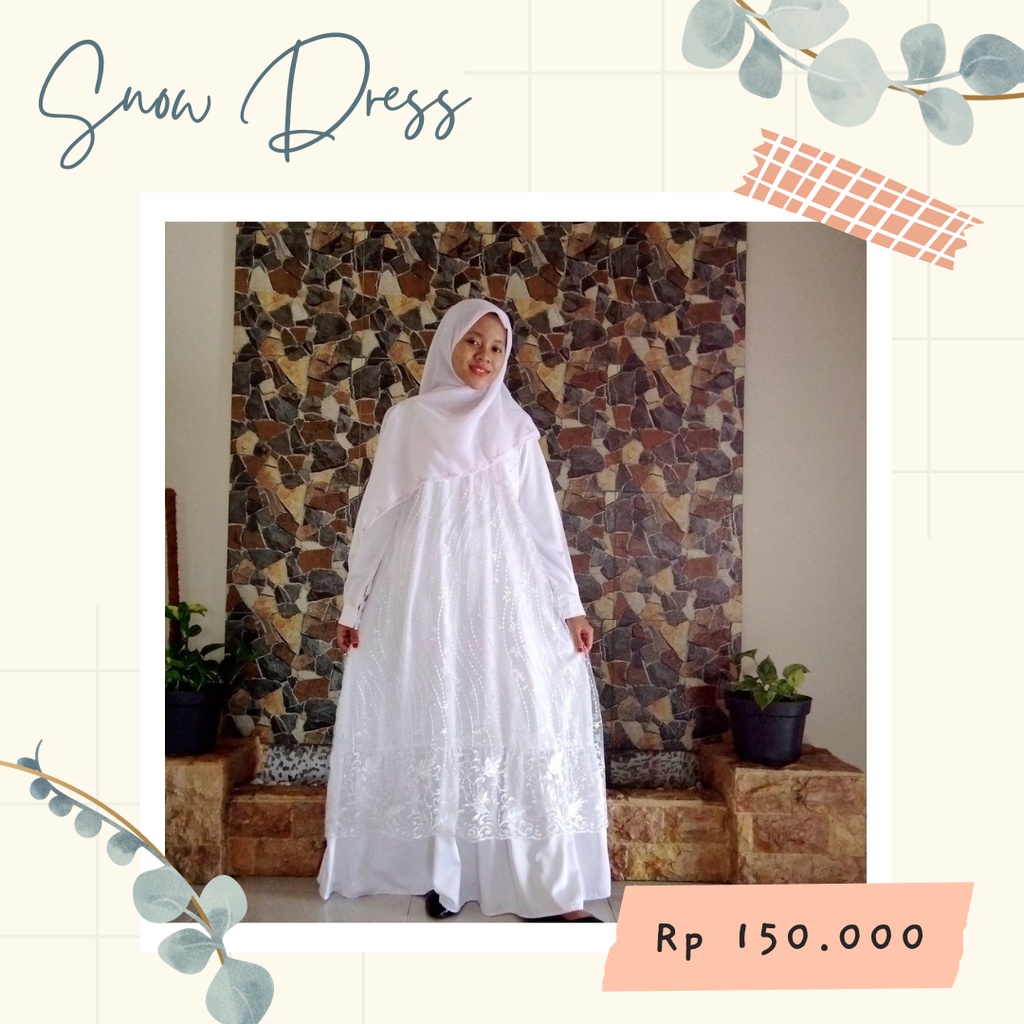 Gamis Tile Putih/Snow Dress