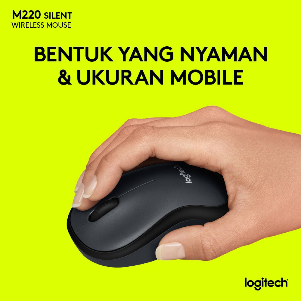 Mouse Wireless Logitech M220 SILENT CLICK ORIGINAL RESMI