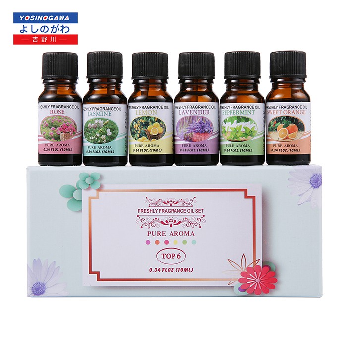 Oil aromaterapi paket 6 PCS Minyak Aromaterapi esensial Oil 10 Ml - yosinogawa