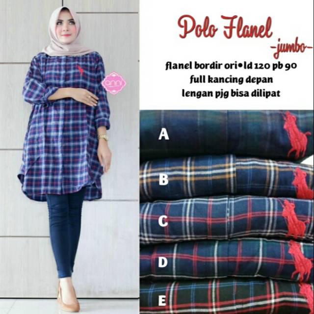 Polo flanel jumbo