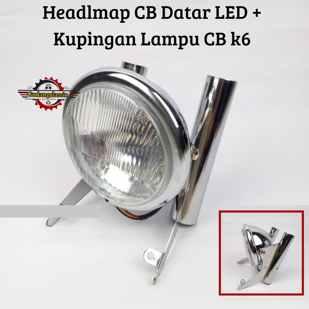 Jual Paket Lampu Depan Cb Autopal Led Set Batok Jute Pesek Plus Kupingan Lampu Model K Shopee