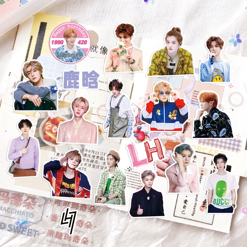 Luzhua Stiker Motif EXO Merchandise Boy Untuk Dekorasi Buku Diary diy