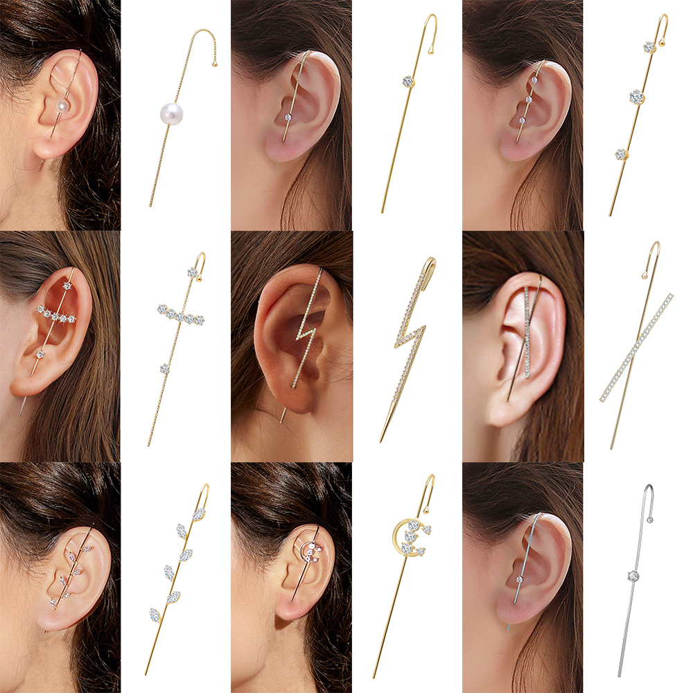 Anting Mutiara Warna Emas Dan Silver Gaya Korea Untuk Wanita