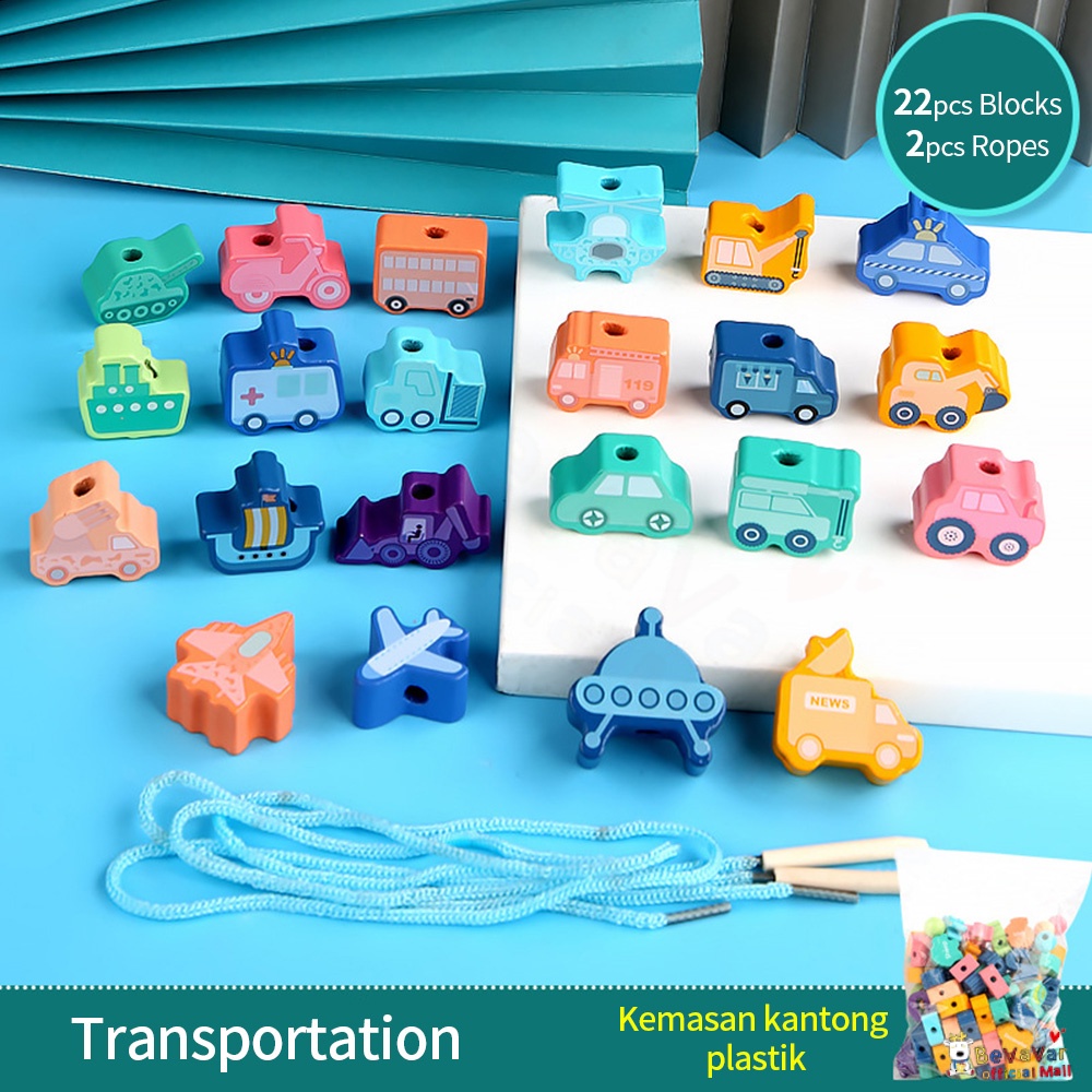 BEVAVAR Mainan Blok Kayu / Wooden Toys /Mainan Kayu Anak