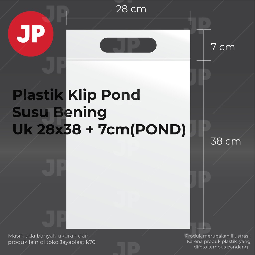 Plastik Klip Pond Oval Putih Susu 28x38 +7(POND) (ISI 100 lembar)