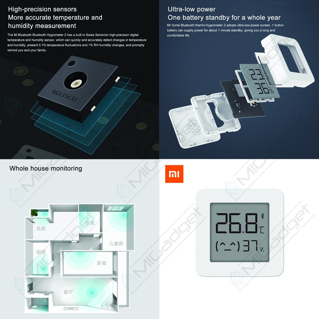 Mijia E-Ink Thermostat Bluetooth Thermometer 2