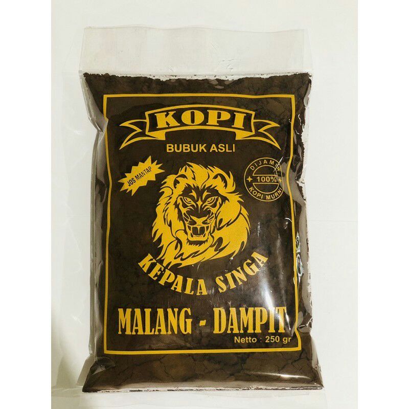 Jual Kopi Bubuk Asli 100% kopi Malang Dampit Kopi Cap Kepala Singa