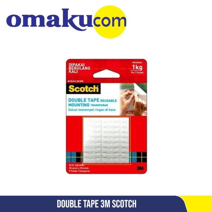 

Kusus Hari Ini Double Tape 3M Scotch Reusable Mounting Transparan Promo