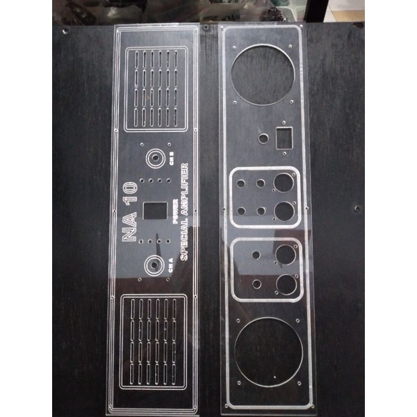 Akrilik-Panel power acrylic depan dan belakang special power amplifier NA 10
