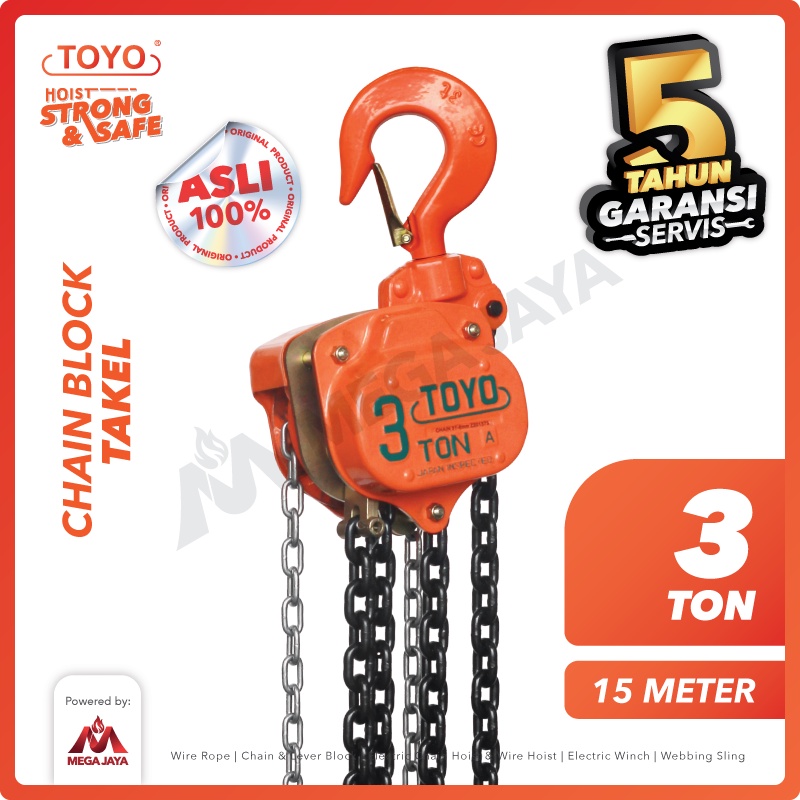 TOYO Chain Block / Takel 3 Ton x 15 Meter