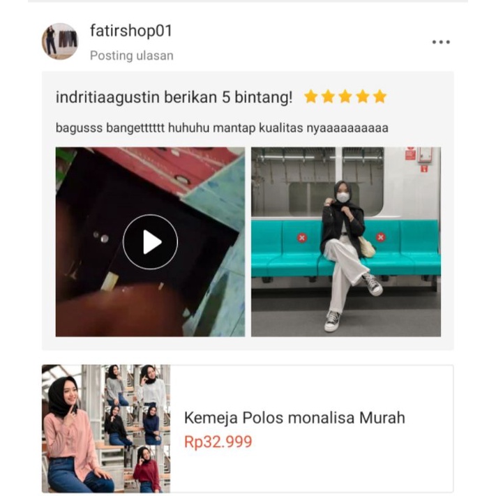 Kemeja Polos monalisa Murah