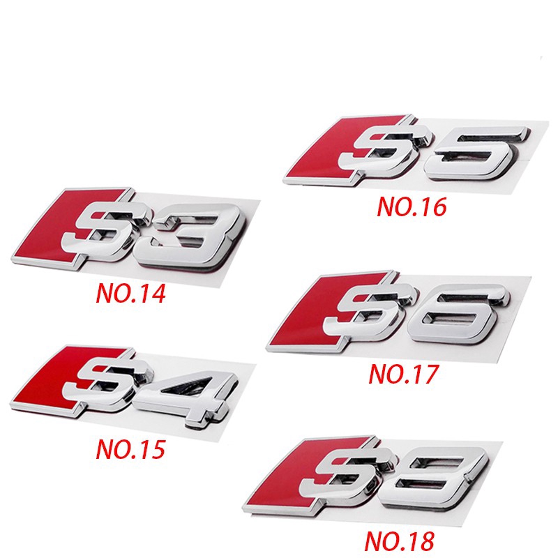 Night knight Wei S4 S5 S6 S8 rs3 Rs4 rs5 rs6 Rs4 rs6 rs6 rs6 rs8 Stiker Badge Metal untuk Mobil Audi