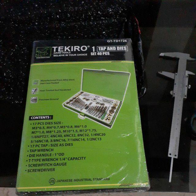 Tekiro Alat Snai Dan Tap Ulir Baut Senai - Tap And Die Set 40 Pcs