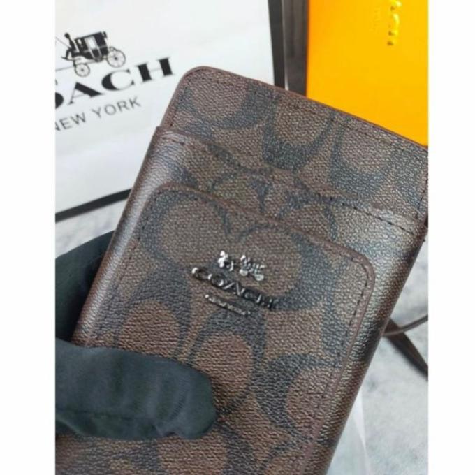 TAS SELEMPANG HP PRIA WANITA COACH MIRROR EMBOS