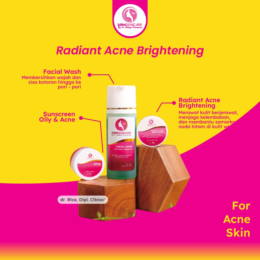 PAKET RADIANT DRW SKINCARE  ISI 3 / RADIANT ACNE / RADIAN GLOW / RADIANT BRIGHTENING-3