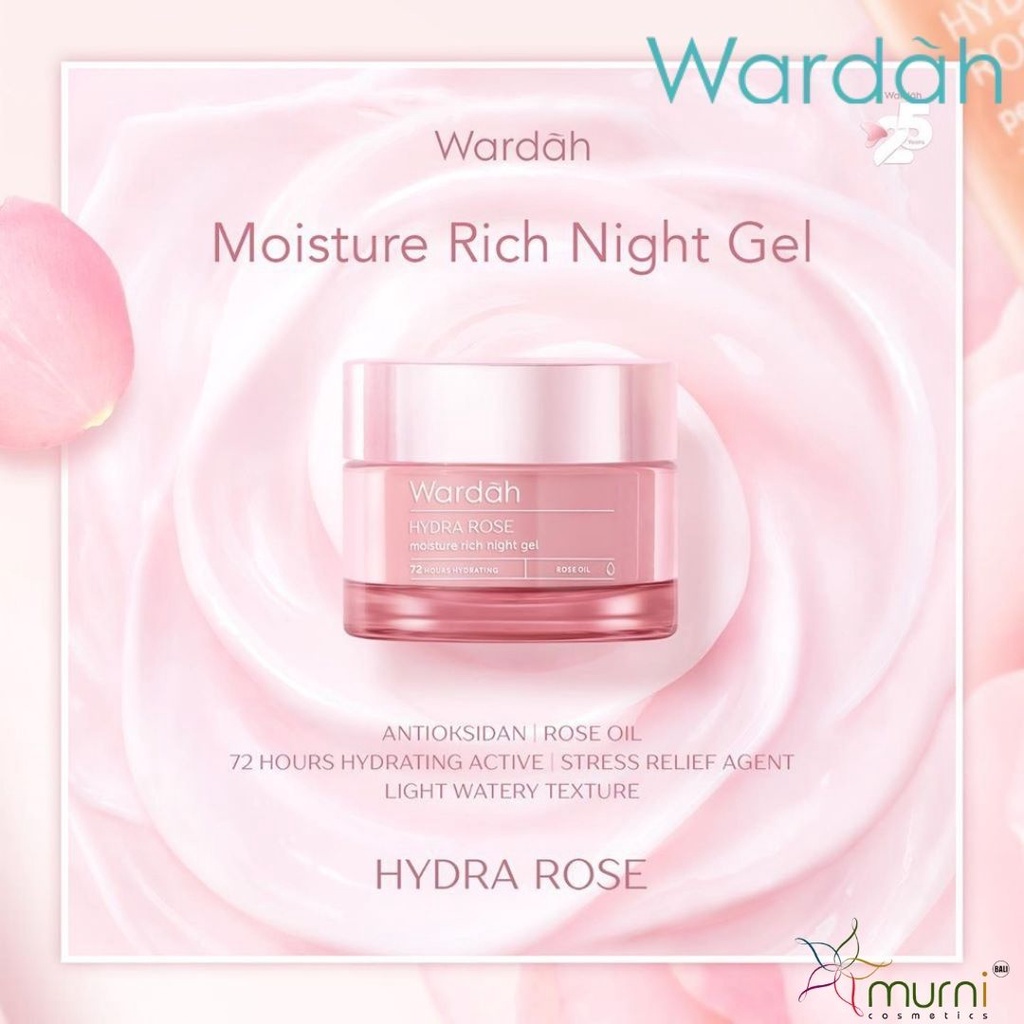 WARDAH HYDRA ROSE MOISTURE RICH NIGHT GEL 40ML