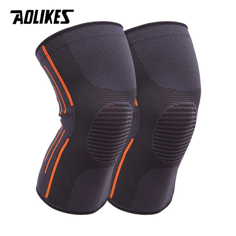 AOLIKES Pelindung Lutut Knee Support Pad Braces Fitness 1 Pasang Size L - 7719 - Black