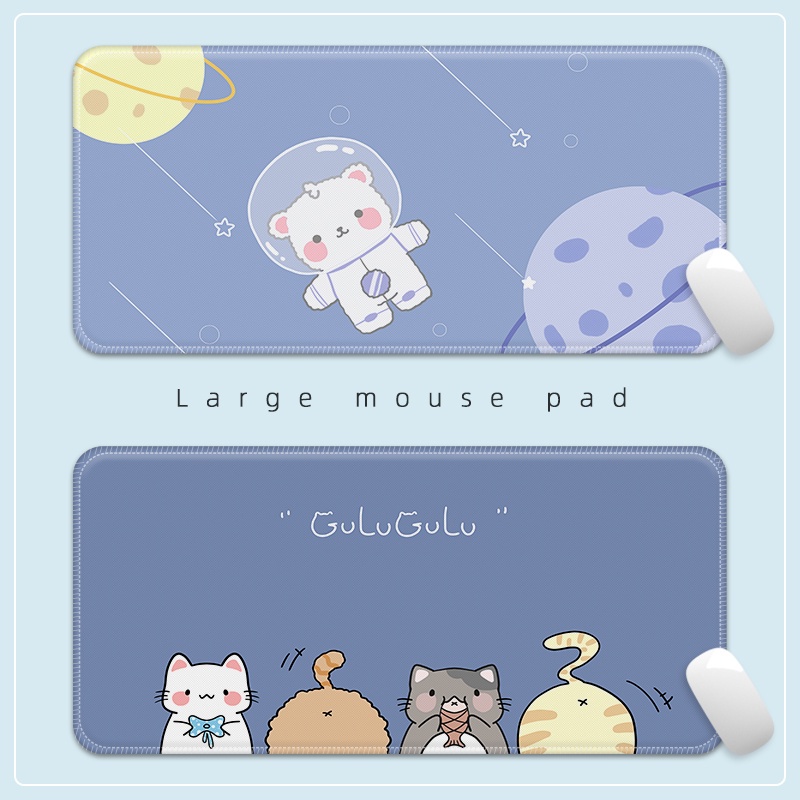 Mouse Pad Ukuran Besar Tebal Motif Kartun Lucu Anti Slip / Air / Kotor Gaya Jepang / Korea