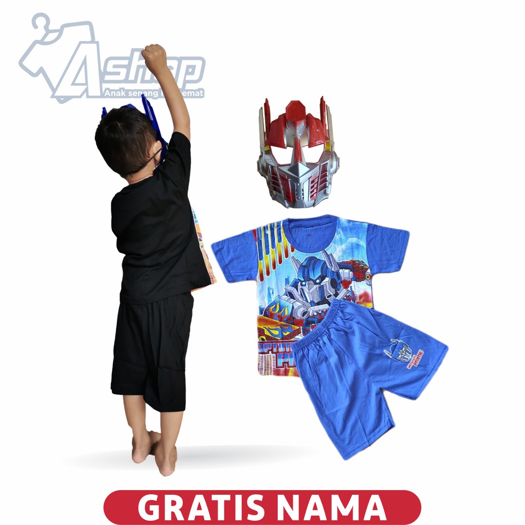 Baju Anak Kostum Transformers Pendek