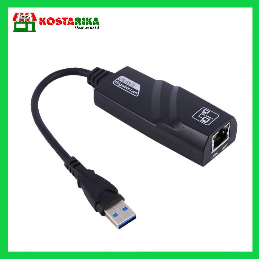 Kabel USB 3.0 Ke Ethernet Gigabit RJ45 Lan (10 100 1000) mbps Adaptor