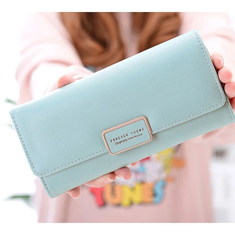 dompet wanita panjang forever young dwl03 original impor pu leather tas dompet panjang wanita korea
