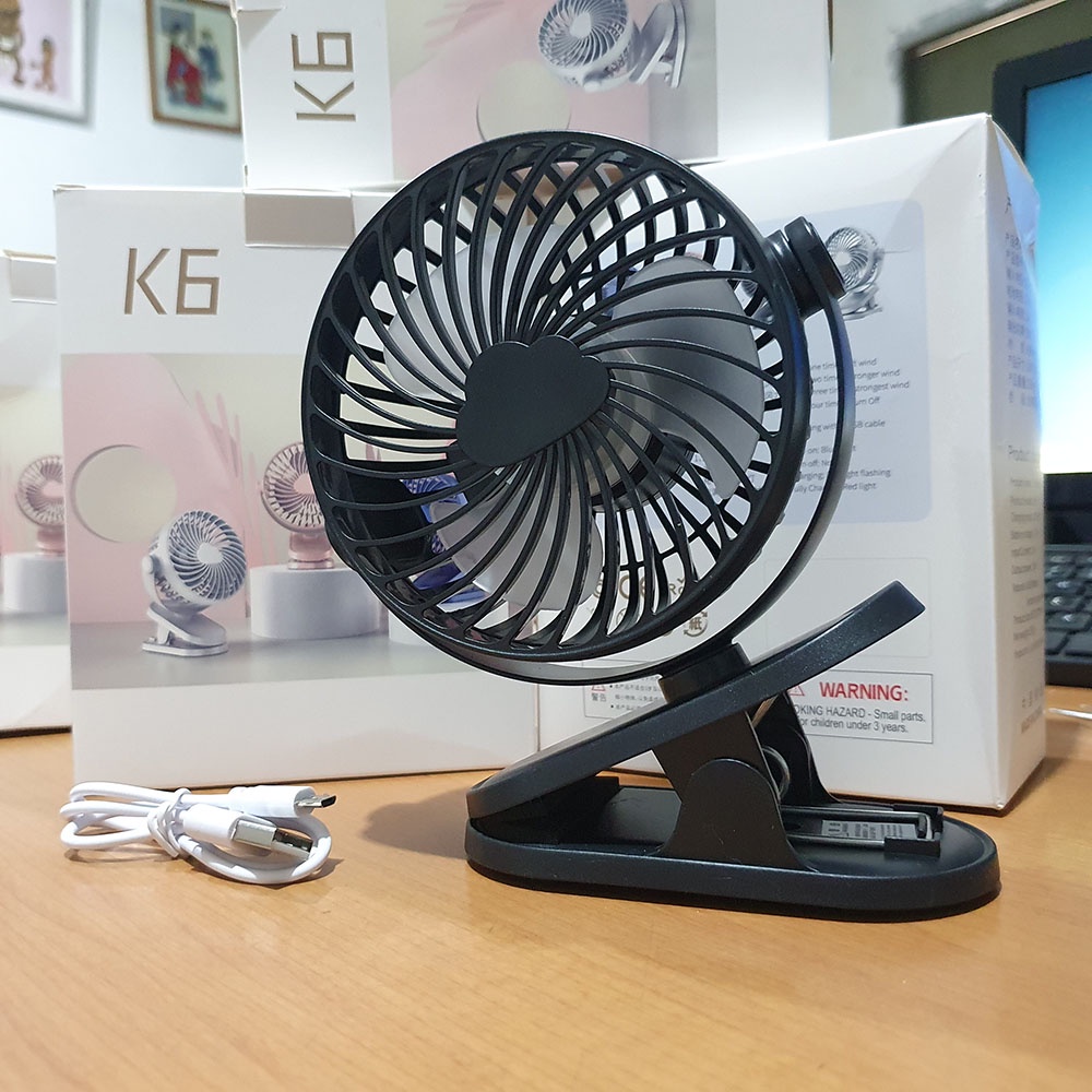 Kipas Angin Jepit K6 Mini Fan Portabel Clip