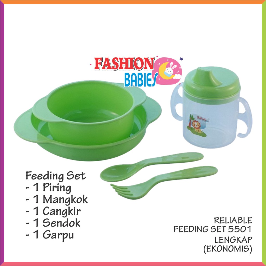 FEEDING SET RELIABLE 5501 / TEMPAT MAKAN SET BAYI / KADO