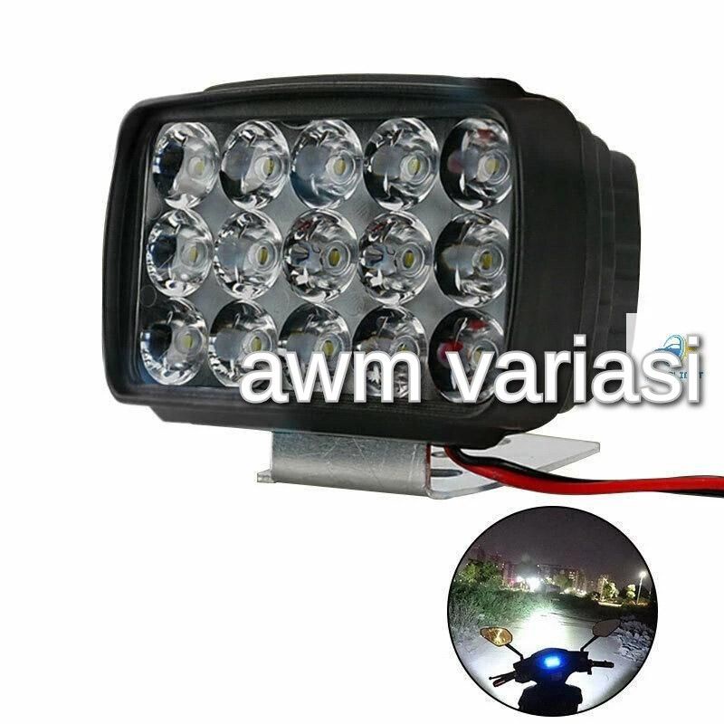 Lampu LED Bar Tembak Sorot Laser Gun CREE Motor Mobil 15 Titik Mata 12Watt 15 led mobil motor